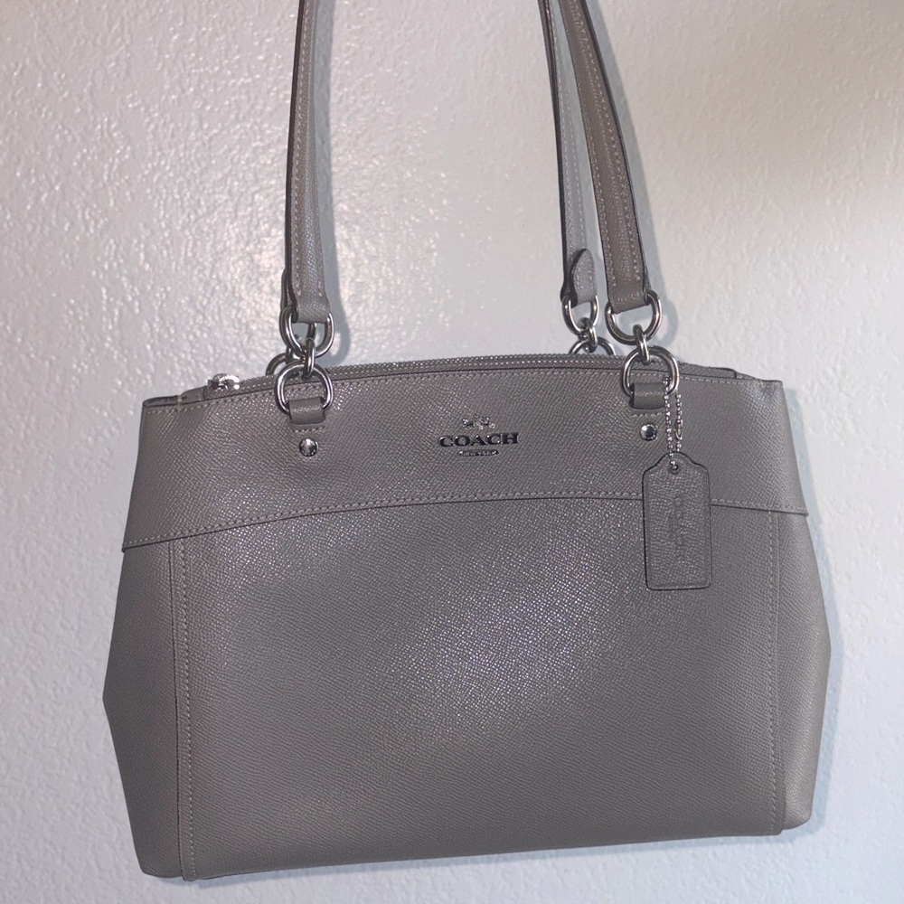 Coach Silver Leather Shoulder Bag